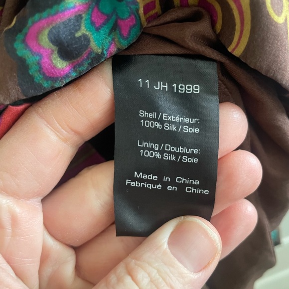 Vintage 90s Silk Sandra Angelozzi dress- small - Picture 9 of 12